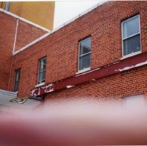 I-beams set against exterior of hospital building