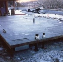 New foundation work at hospital construction site