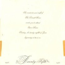 David M. Dorsett Home 25th Anniversary Invitation 1981