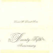 David M. Dorsett Home 25th Anniversary Invitation 1981