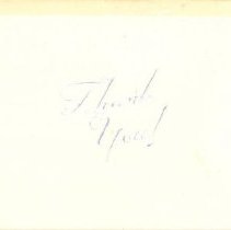 Thank You from Arlene Autio to Staff, 1981