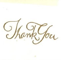 Thank You Note from Georgia Sair 1981