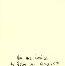 Dorsett Home 25th Anniversary Invitation to Social and Balloon Liftoff, 198