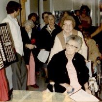 Staff and Residents Singing Christmas Carols at Hospital, December, 1981.