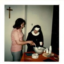 Julie Wadell and Sr. Flavia