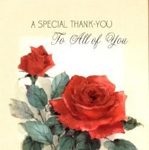Thank you card from the Estelle Baldwin family