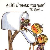 Thank you card from Lorraine Roselles