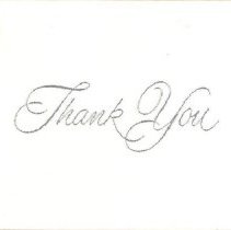 Thank you card from Ruth Dunmire