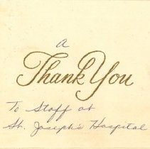 Thank you card from Mrs. Bryan Foreman