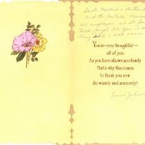 Thank you note from Anne Jehner