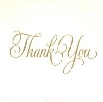 Thank you note from Florence Hirschkorn