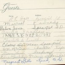 Unknown Guest Book