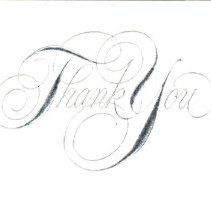 Thank you card from Kevin Coolong