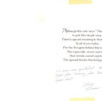 Thank you card from Louise Larkson