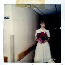 Carolyn Haux with flowers