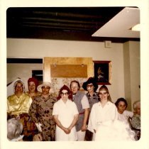 Costumed individuals at Halloween event