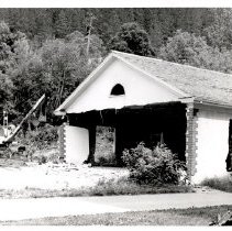 Hospital out building being demolished