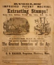 Ruggles' Improved Patent Machine for Extracting Stumps!... G.D. Harris, Proprietor