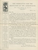 Association for the Protection of the Adirondacks letter urging the passage of Assembly Bill, No. 1040
