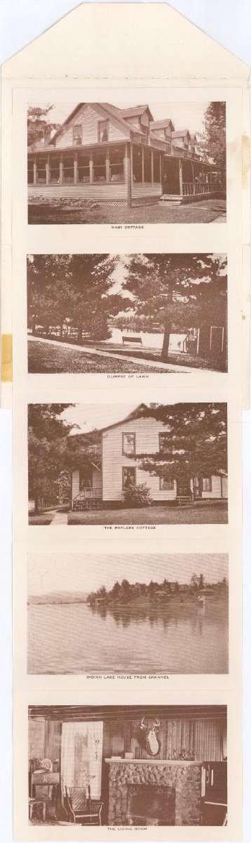 Indian Lake House And Cottages Mountain View N Y Souvenir Of