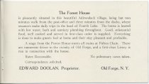The Forest House : Edward Doolan, Prop. : Old Forge, New York