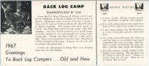 1967 Greetings to Back Log Campers... Old and New