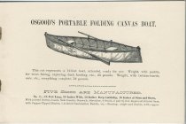 The Osgood Portable Canvas Boat Manufactured by the Osgood Portable Boat Co
