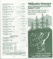 Warren County Accommodations Directory : The Lake George Area of New York's Adirondack Mountains