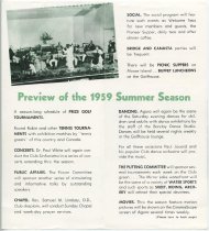 1959 Summer Season / Lake Placid Club