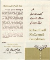 A personal invitation from the Robert Earll McConnell Foundation