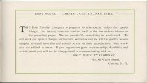 Boat Novelty Company, Canton, New York