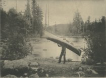 End of Long Carry, at Raquette River, Adirondacks, N.Y.