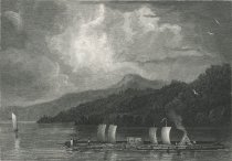 Timber Raft On Lake Champlain.