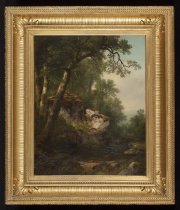 Untitled: Boulder And Trees