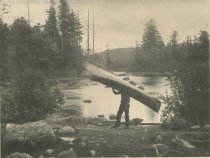 End of Long Carry, at Raquette River, Adirondacks, N.Y.