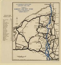 Automobile road map of northern New York