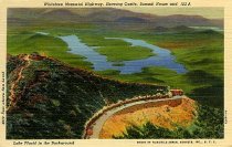 Whiteface Memorial Highway, Showing Castle, Summit House and Lake Placid in the Background
