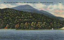 Blue Mountain from Main Street, Blue Mountain Lake, N.Y. Adirondack Mountains