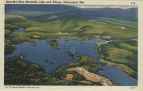 Beautiful Blue Mountain Lake and Village, Adirondack Mts.