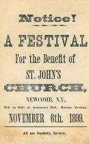 Notice! A Festival for the Benefit of St. John's Church, Newcomb N.Y.