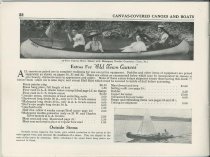 1917 Catalog : Canvas Covered Canoes, Boats and Equipments