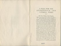 A Plea for the Adirondack and Catskill Parks: An argument for the resumptio