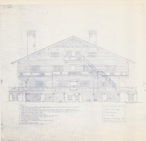Karen Lux measured drawings of Sagamore main lodge