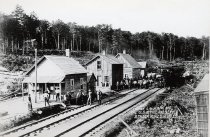 End of C. & A. R.R. and the Old Office and Depot  Benson Mines, N.Y. 27.