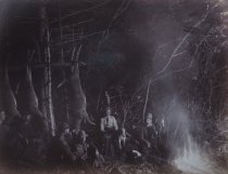 63. Adirondack Hunters At Night.