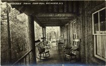 Harter Cabin Porch. Camp Crag, Big Moose, N.Y.