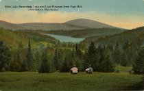 Echo Lake, Sacandaga Lake and Lake Pleasant from Page Hill, Adirondack Mountains.