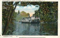Boats Passing Through Narrows, Fulton Chain of Lakes, Old Forge, N.Y.