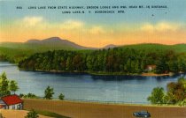 Long Lake From State Highway, Endion Lodge and Owl Head Mt. In Distance, Long Lake, N.Y. Adirondack Mts.