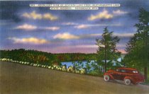 Moonlight View of Seventh Lake From Inlet-Raquette Lake State Highway, Adirondack Mts.